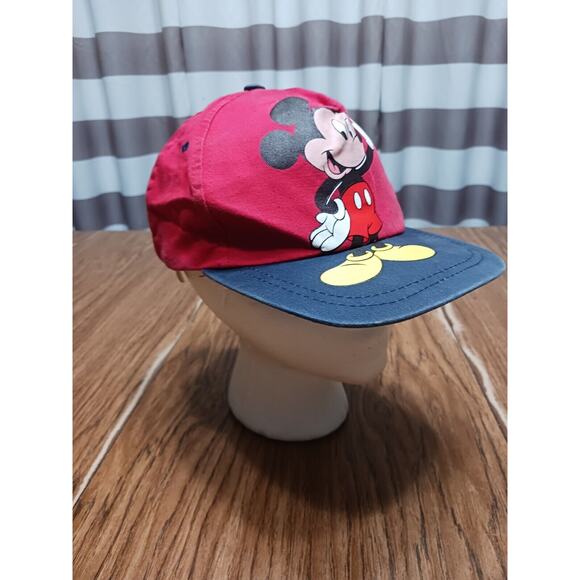 Mickey Mouse Hat Cap Youth Snapback Red Blue Unlimited Big Logo Adjustable - Picture 6 of 10